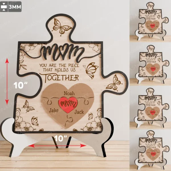 Letrero De Rompecabezas Personalizado Para El Dia De La Madre Creativo Digital